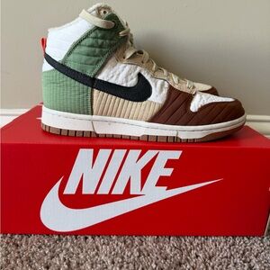 Nike Green and Brown High-Top Sneakers